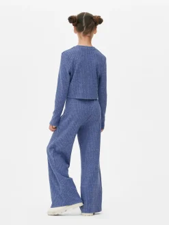Ensembles Et Tenues|Primark Ensemble Haut Côtelé à Manches Longues Et Legging Bleu marine