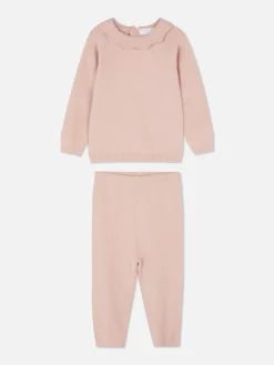 Ensembles Et Tenues|Primark Ensemble Pull Tricoté Et Legging à Coordonner Rose