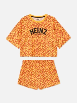 Ensembles Pyjamas|Primark Ensemble Pyjama Court Graphique Heinz Beans Orange