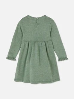 Robes Et Jupes|Primark Ensemble Robe En Maille à Pois Et Collants Vert