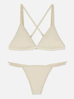 Ensembles Lingerie|Primark Ensemble Sans Coutures Brassière Triangle Et String Kappa X Crème