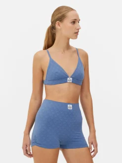 Ensembles Lingerie|Primark Ensemble Sans Coutures Brassière Triangle Et Short Kappa X Bleu