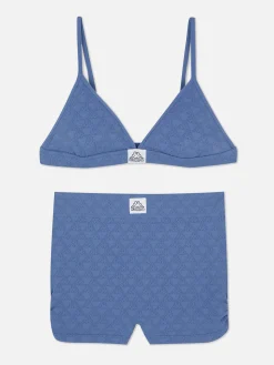 Ensembles Lingerie|Primark Ensemble Sans Coutures Brassière Triangle Et Short Kappa X Bleu