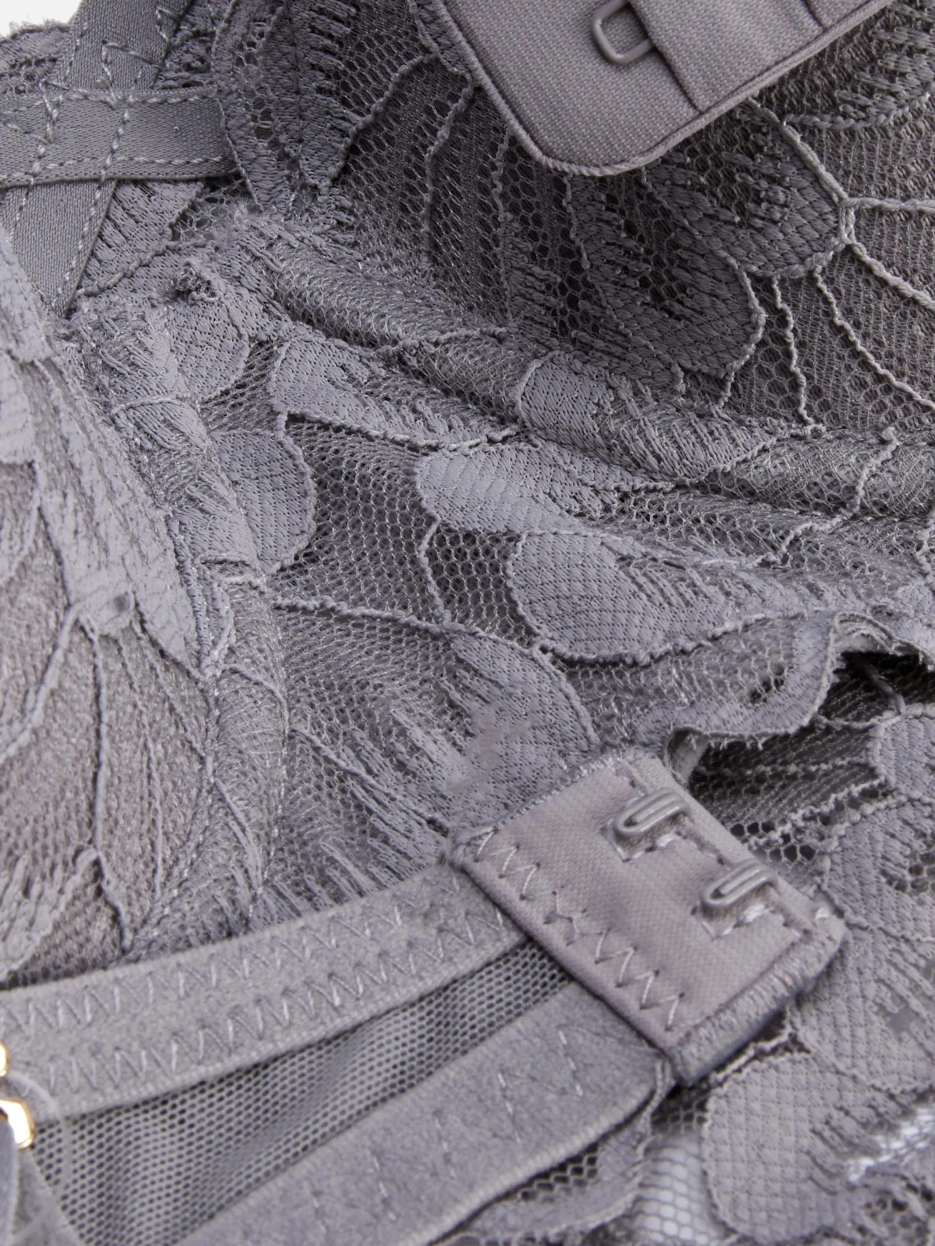 Ensembles Lingerie|Primark Ensemble Soutien-gorge Balconnets Et String En Dentelle Gris