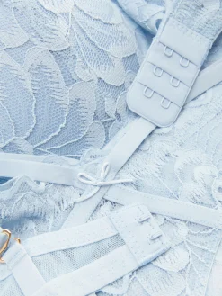 Ensembles Lingerie|Primark Ensemble Soutien-gorge Balconnets Et String En Dentelle Bleu