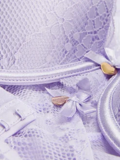 Ensembles Lingerie|Primark Ensemble Soutien-gorge Moulé Et Culotte En Dentelle Lilas
