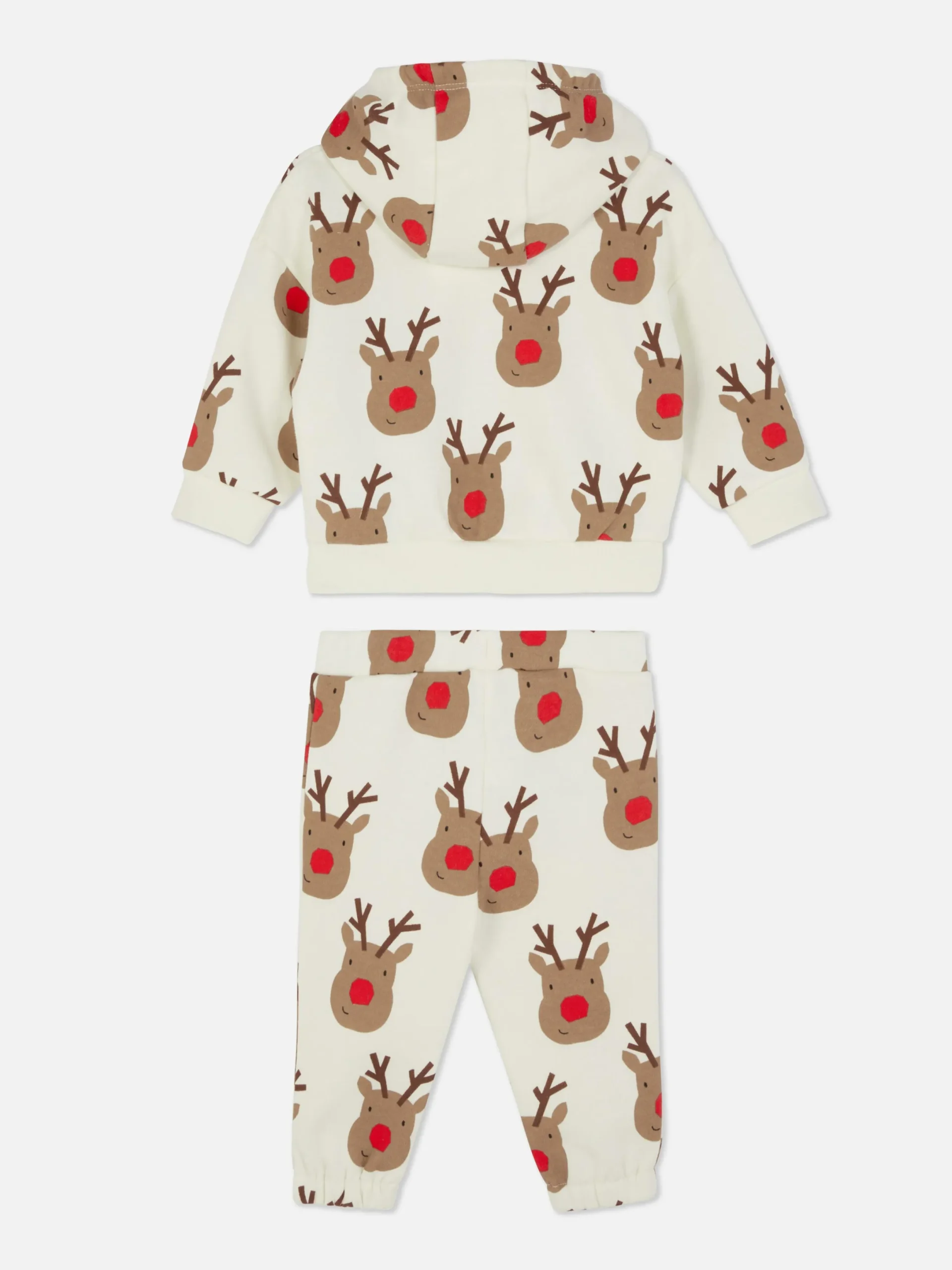 Ensembles Et Tenues|Primark Ensemble Sweat à Capuche à Motif Renne Et Bas De Jogging De Noël Coordonné Multicolore
