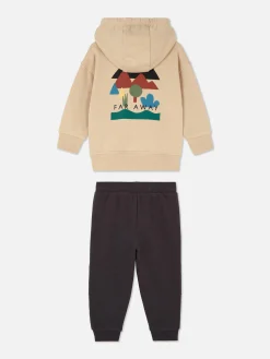 Ensembles Et Tenues|Primark Ensemble Sweat à Capuche Et Bas De Jogging Grège