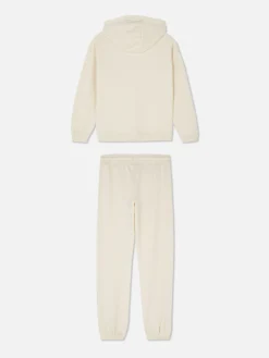 Ensembles Et Tenues|Primark Ensemble Sweat à Capuche Et Bas De Jogging Coordonné Écru