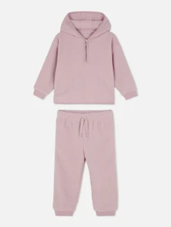 Ensembles Et Tenues|Primark Ensemble Sweat à Capuche Et Bas De Jogging En Molleton Rose