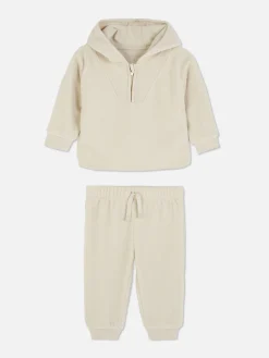Ensembles Et Tenues|Primark Ensemble Sweat à Capuche Et Bas De Jogging En Molleton Grège
