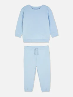 Ensembles Et Tenues|Primark Ensemble Sweat-shirt Et Bas De Jogging Texturé Bleu