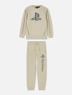 Ensembles Et Tenues|Primark Ensemble Sweat-shirt Et Bas De Jogging PlayStation Grège