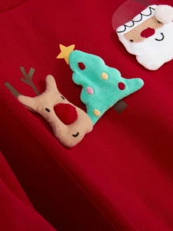 Ensembles Et Tenues|Primark Ensemble Sweat-shirt Et Bas De Jogging De Noël Rouge