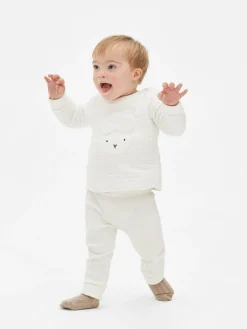 Ensembles Et Tenues|Primark Ensemble Sweat-shirt Et Legging à Motif Agneau Ivoire