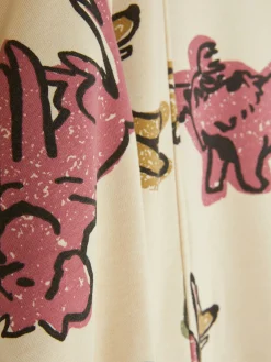 Ensembles Et Tenues|Primark Ensemble Sweat-shirt Graphique Et Bas De Jogging Coordonné Écru