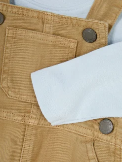 Ensembles Et Tenues|Primark Ensemble T-shirt à Manches Longues Et Salopette Grège