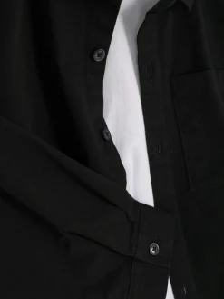 Hauts Et T-Shirts|Primark Ensemble T-shirt Et Chemise à Manches Longues Noir