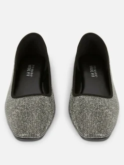 Ballerines|Primark Escarpins Cloutés à Bout Carré Noir