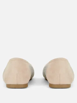 Ballerines|Primark Escarpins Cloutés à Bout Carré Rose clair