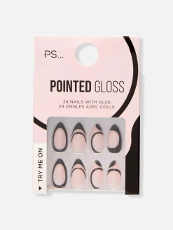 Faux Ongles|Primark Faux Ongles French Manucure à Motif Tourbillon PS... Noir