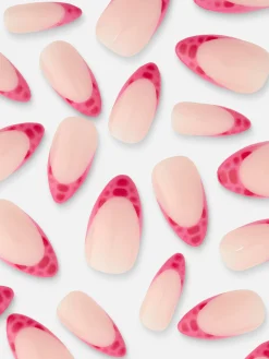 Faux Ongles|Primark Faux Ongles Pointus Brillants Effet Crocodile PS... Rose