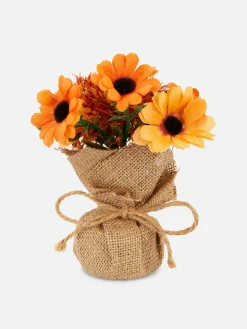 Plantes Et Fleurs Artificielles|Primark Fleurs Artificielles Avec Emballage En Jute Orange