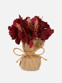 Plantes Et Fleurs Artificielles|Primark Fleurs Artificielles Avec Emballage En Jute Bordeaux