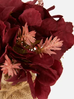 Plantes Et Fleurs Artificielles|Primark Fleurs Artificielles Avec Emballage En Jute Bordeaux
