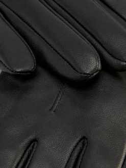 Chapeaux, Gants Et Écharpes|Primark Gants En Cuir à Poignets Crantés Noir