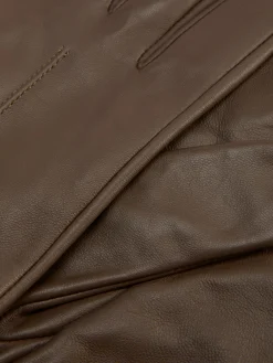 Chapeaux, Gants Et Écharpes|Primark Gants En Cuir à Poignets Crantés Marron