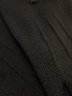 Chapeaux, Gants Et Écharpes|Primark Gants En Maille Point De Rome à Finitions En Simili Cuir Noir