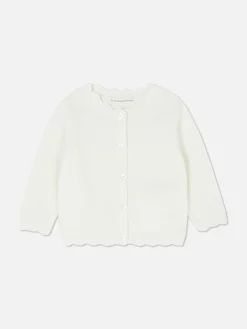 Pulls Et Gilets|Primark Gilet à Bordures Festonnées Ivoire