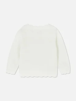 Pulls Et Gilets|Primark Gilet à Bordures Festonnées Ivoire