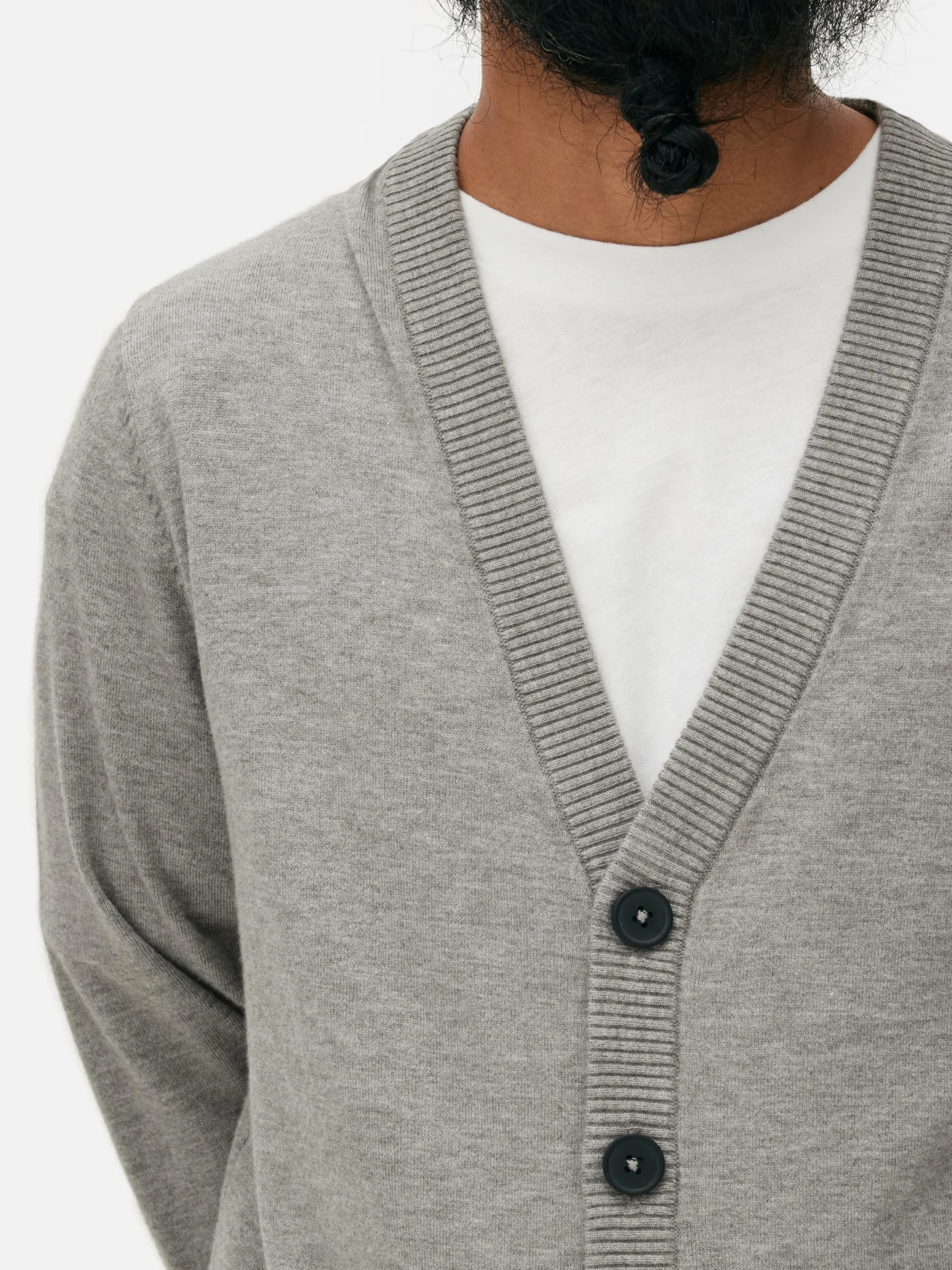 Pulls Et Gilets|Primark Gilet à Gros Boutons Gris