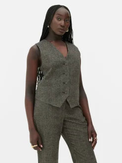 Blazers|Primark Gilet Avec Chevrons à Boutonnage Simple Rita Ora Marron