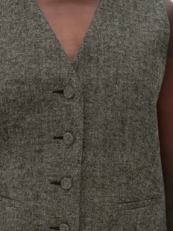 Blazers|Primark Gilet Avec Chevrons à Boutonnage Simple Rita Ora Marron