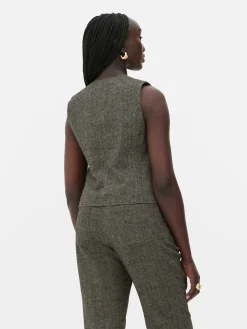 Blazers|Primark Gilet Avec Chevrons à Boutonnage Simple Rita Ora Marron