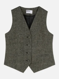 Blazers|Primark Gilet Avec Chevrons à Boutonnage Simple Rita Ora Marron