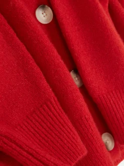 Pulls Et Gilets|Primark Gilet Boutonné à Col Ras-du-cou Rouge