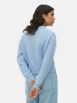 Pulls Et Gilets|Primark Gilet Boutonné à Col Ras-du-cou Bleu clair