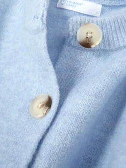 Pulls Et Gilets|Primark Gilet Boutonné à Col Ras-du-cou Bleu clair