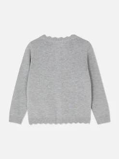 Pulls Et Gilets|Primark Gilet Boutonné Festonné Gris