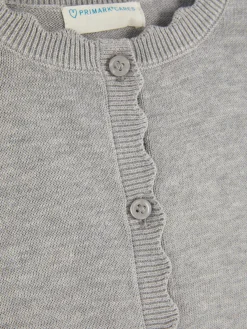 Pulls Et Gilets|Primark Gilet Boutonné Festonné Gris