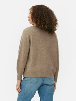 Pulls Et Gilets|Primark Gilet Boyfriend En Maille à Col En V Taupe