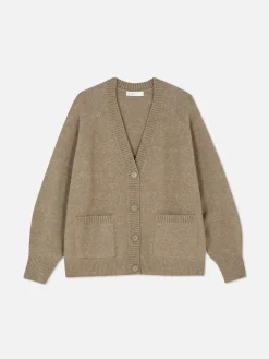 Pulls Et Gilets|Primark Gilet Boyfriend En Maille à Col En V Taupe