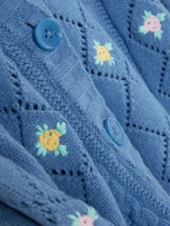 Pulls Et Gilets|Primark Gilet Brodé à Col En V Bleu