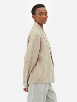 Pulls Et Gilets|Primark Gilet Cache-cœur à Boutons Et Col Châle Écru