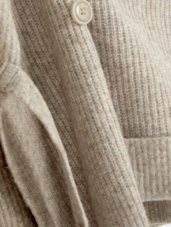 Pulls Et Gilets|Primark Gilet Cache-cœur à Boutons Et Col Châle Écru