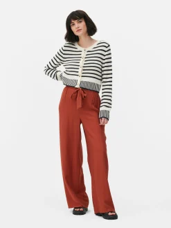 Pulls Et Gilets|Primark Gilet Court à Rayures Noir/Blanc